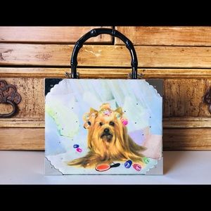 BLOSSOM Yorkie Cigar Box Women's Bag Rhinestone
